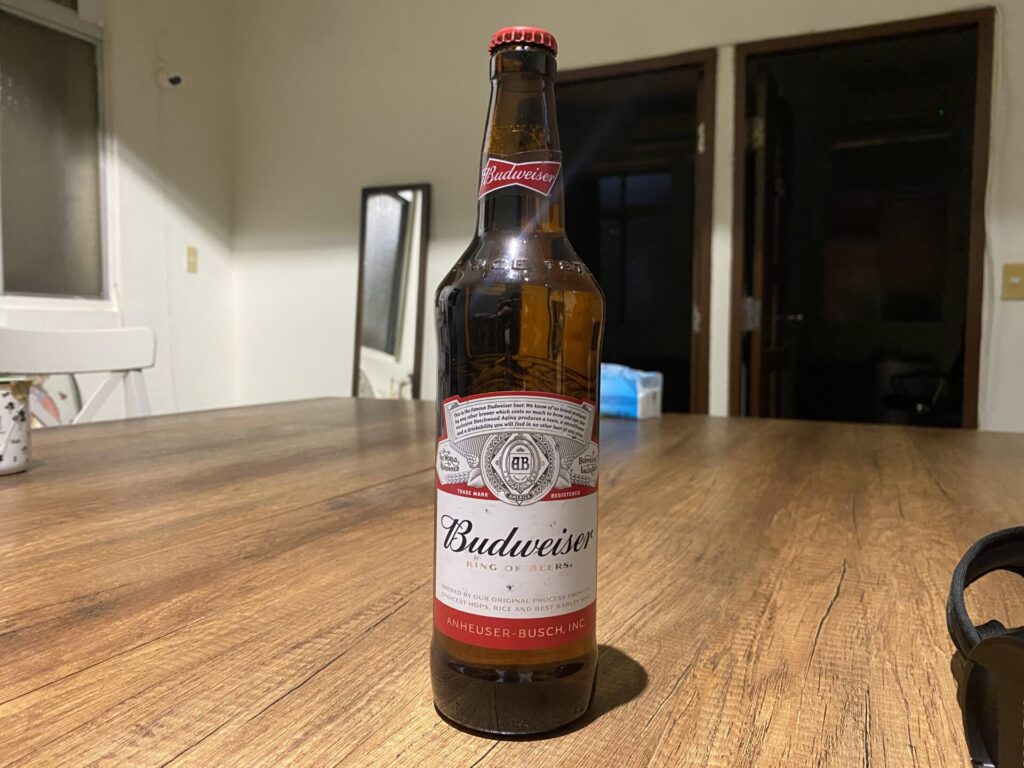 夜市でゲットしたビール
